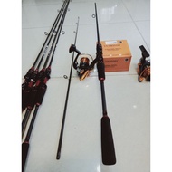 Casting fishing Set /Spining carbon rod sb2 + Rail 2000-3000 -12Bb iron spool