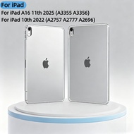 For iPad iPad A16 2025 Case 11"A3355 A3356 TPU Silicon Transparent Tablet Case Funda For iPad 10th A
