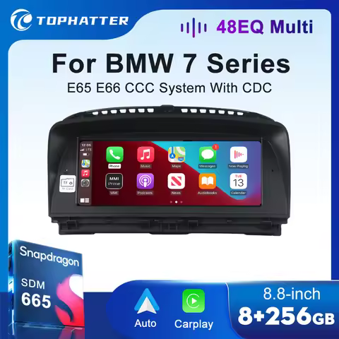 8.8'' Car Radio For BMW 730 735 740 E65 E66 2001 - 2010 CCC CIC System Wireless CarPlay Android Auto