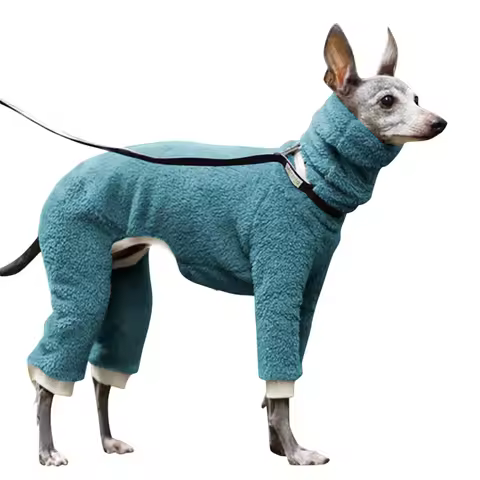 Pet Dog Winter Turtleneck Whippet Clothes Plush Thickening Italian Greyhound Coat Gree Dog Bedlingto