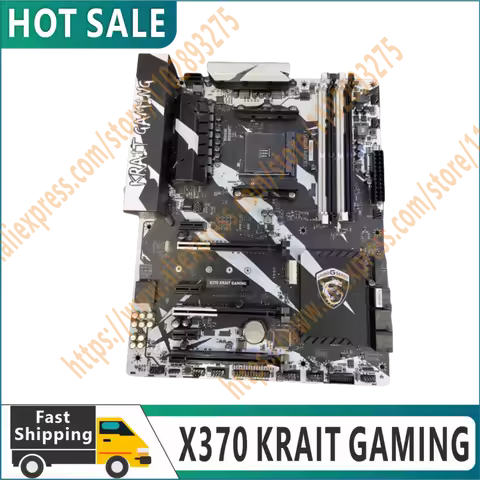 100% original testing AM4 X370 KRAIT GAMING motherboard X370 DDR4 AM4 64GB PCI-E 3.0 M.2 desktop