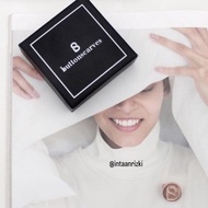 [NEW] Original Buttonscarves Brooch Round Signature BS Bros Bulat Rose Gold Silver BLACK Preloved RM