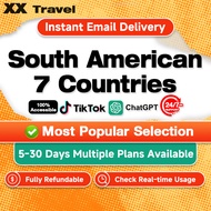 eSIM Brazil&Argentina&Chile&Peru 5-20Days 10-30GB + Unlimited 5G High Speed Data Travel eSIM Ecuador