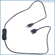 WU Convenient USB Male to Female Cable with Power Control USB Extension Cord