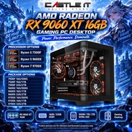 AMD Radeon RX 9060 XT 16GB Gaming PC Desktop Ryzen 5 7500F 9600X Ryzen 7 9700X