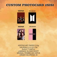 Photocard CUSTOM Print 2 Sides BTS EXO BLACKPINK