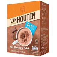 Van Houten มิลส์ ช็อคโกเเลตผง พร้อมดื่ม 3in1 Milk Chocolate Drink140 กรัม (1 กล่อง มี 5 ซอง ชงได้ 5 แก้ว)