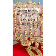 Gelang bambu emas asli kadar 24k 92 12sk 1 suku 2 sk 3 suku