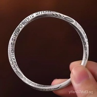 Men's and Women's Gift Dragon Year Bracelet Silver Bangle for Men Pure Silver999Foot Mobius T7PT