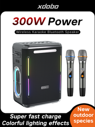 XDOBO 300W Party 1981 Karaoke with 2 Microphones Deep Bass Wireless Bluetooth Speaker