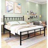 High load-bearing iron frame bed king bed frame queen iron bed frame Queen Size Bed DoubleBed for Family