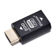 EVanlak Hdmi Edid Emulator Passthrough 3rd Generrtion Premium Aluminum Eliminated Emulator Adapter W