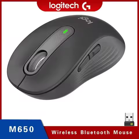 Logitech M650 Wireless Wired Office Mouse for Laptops, Quiet and Portable for Business and Home Use 