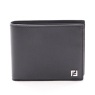 [มือสอง] กระเป๋าสตางค์พับสองทบ Fendi FENDI รุ่น Squared FF 7M0001AVV6F0GXN หนังแท้สีดำ สำหรับผู้ชาย 