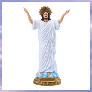 (FOJV) 8.86 Inch Tall Jesus Statue Sacred Rebirth Figure Resin Sculpture Easter Decor