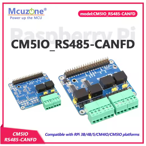 CM5IO_RS485-CANFD module for Raspberry Pi CM5,RPi5,4B,3B,CM4;