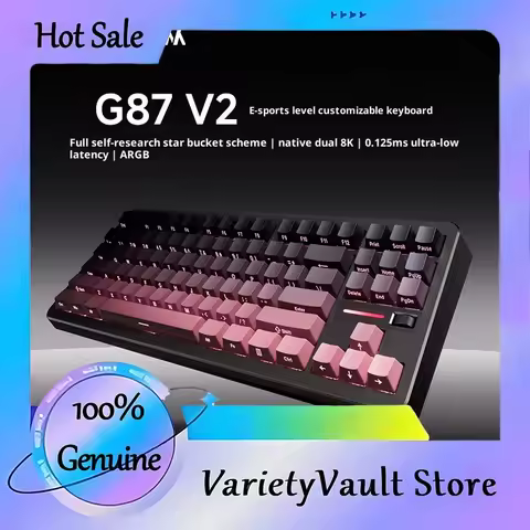 MCHOSE G87 V2 Custom Mechanical Keyboard Wireless Tri Mode Hot Swappable Gasket Structure Knob Contr