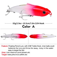 PROBEROS 1PCS Sinking Pencil Fishing Lure Top Water 19.5cm 83g Big Game Trolling Lure Casting Artifi