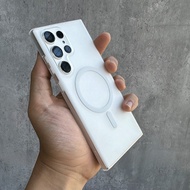 S24 FE Case Ultra Thin Mat Magnetic Magsafe Charging Case for Samsung Galaxy S25 Ultra S24 S22 S23 P