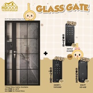 Tempered Glass Gate | Glass Gate | HDB Glass Gate | Glass Gate Promotion | Glass Gate with Digital Lock Promotion