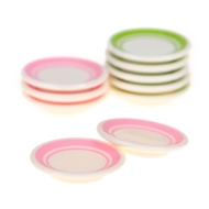 ♠ 5Pcs/Set Kitchen Toys Doll house Colorful Dinner Plates Doll Durable Mini Food Dishes Tableware Miniature Doll House Accessories