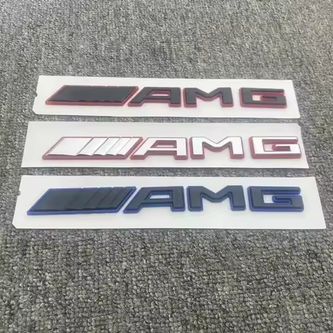 New Color 3D ABS Car Rear Trunk Badge AMG Letters Sticker For Mercedes Benz A B C E CLA C63 C63S E53