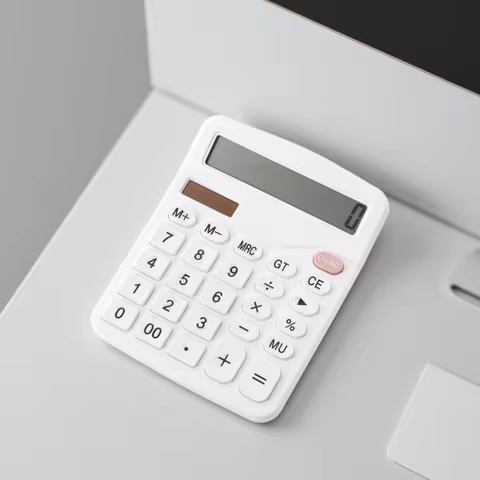12-Digit Large LCD Display Calculator Financial Accounting Office Calculator with Solar & Battery Du