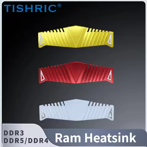 TISHRIC 1/2PCS DDR2 DDR3 DDR4 DDR5 RAM Heatsink 6061 Aluminum Memory Cooling Shield for HyperX FURY 