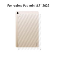 realme Pad mini 8.7" 8.7 2022  RMP2105 3D Carbon Fiber Fibre Back Rear soft Protector Film sticker S