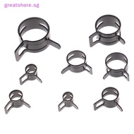 greatshore  10Pcs Hose Clamps Fuel Hose Line Water Pipe Clamp Hoops Air Tube Fastener Spring Clips D