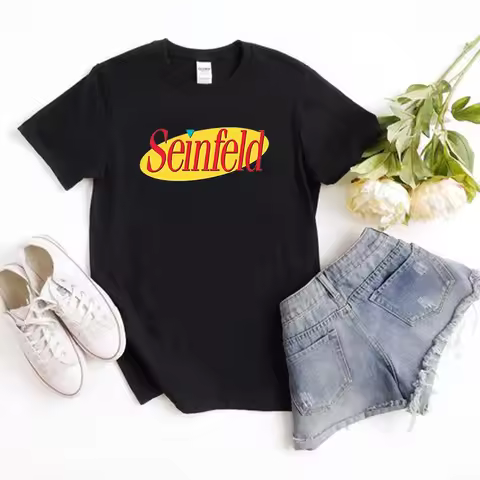 Seinfeld Logo T-shirt Vintage 90s Inspired Top Graphic T Shirts Unisex Funny T-Shirt Short Sleeve Vi