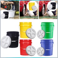 [fixory] Bucket Pail with Lid Barrel Pail Food Storage Container for Home Auto Shop Car Washing