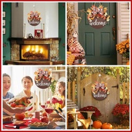 Fall Front Door Sign Thanksgiving Welcome Seasonal Display Board Door Decor Hanger Sign for Home Apa