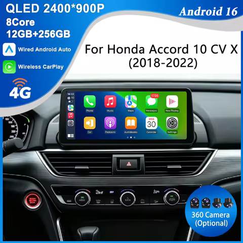 for Honda Accord 10 CV X 2018-2022 12.3" Android 16 Autoradio Android Auto GPS Navi BT WiFi IPS Touc