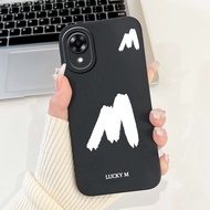 เคส A17K สำหรับ Oppo เคส CPH2471น่ารักแฟชั่นมีตัวอักษรโชคดีเคสโทรศัพท์ซิลิโคนนิ่มสำหรับ Oppo A17เคส 