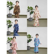 [New Arrival]1-12 YO Girls Kids Muslimah Baju Kebaya Modern Full Floral Set/Budak Perempuan Baju Ray