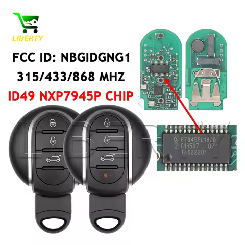 Ly For BMW Mini Cooper 2015-2018 Car Owner Locksmith Smart Remote Car Key Fob 315/434/ 868MHz ID49 7