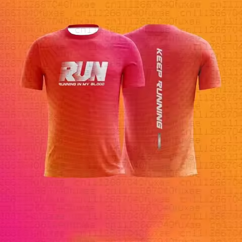 Simple Fashion Run Letters T Shirts Fashion Trend Outdoor Running 3D Printed T-shirts Loose Breathab