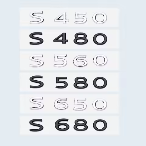 New Chrome Black Letters S480 S580 S680 V12 Emblem for Benz Maybach S Class Car Fender Trunk Rear W2