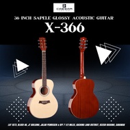 Caesar x-366 36 inch sapele glossy acoustic guitar