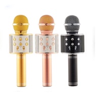 รุ่น WS-858 เครื่องเล่นคาราโอเกะ บลูทูธ ไร้สาย ไมโครโฟนคอนเดนเซอร์ ลำโพง ในตัวเดียว