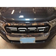 don auto part กระจังหน้า ฟอร์ด ranger ford ranger 2015-2018 ดำขอบขาว LED