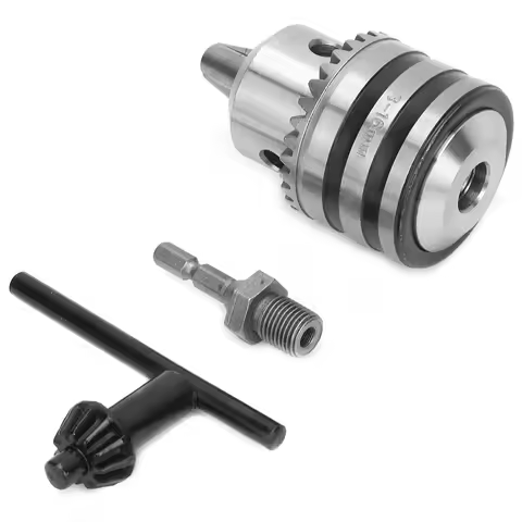 3.0-16MM 1/2-20UNF Drill Chuck Adapter Kit Key Type Drill Chuck with Hex Head Adapter Drill Chuck wi