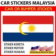 Car Sticker OR Bumper Sticker - Labuan Flag Stiker  Bendera  Negeri Malaysia