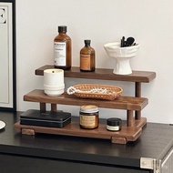 Display Stand High-Appearance Multi-Layer Skin Care Products Desktop Walnut Shelf Figure Perfume Fre