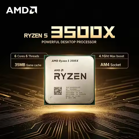 AMD Ryzen 5 3500X NEW 3.6GHz Socket AM4 6-Core 6-Thread R5 3500X L3=32M Processor DDR4 Without Coole