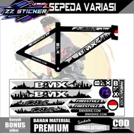 BMX BIKE STRIPING STICKER, FREESTYLE SILVER BIKE