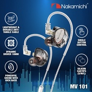 Nakamichi Mv101 Dynamic Driver In Ear Monitor Wired Earphone Mic IEM