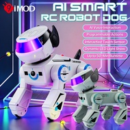 9IMOD 2.4G AI Robot Dog Multilingual Voice Interactive Programmable Stunt Toy LED Light Kids Educati