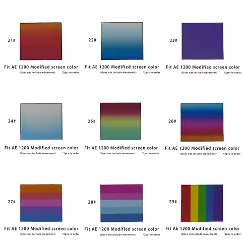 3PCS Replacement Screen Film for Casio AE1200 AE1300 Watch,High-Quality Color Dial Modification Kit,